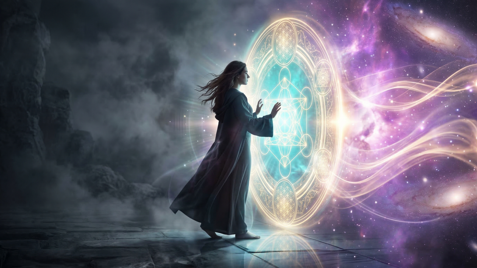 a powerful mystical transformation scene showing a 1773909649033